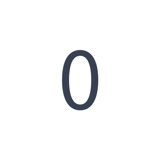 「0」のゴシック体の画像