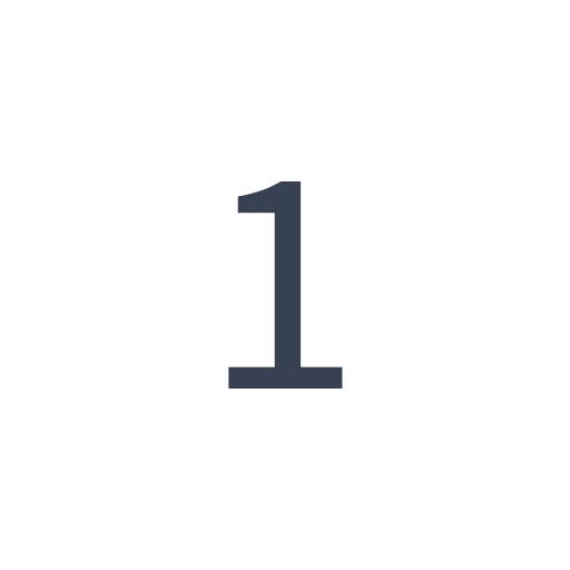 「1」のゴシック体の画像