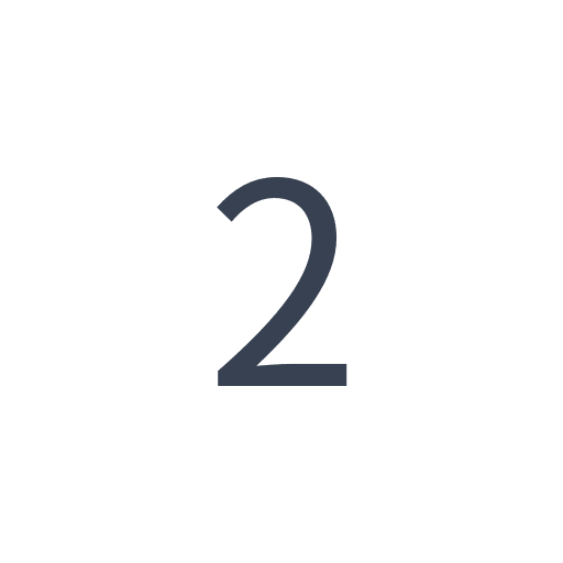 「2」のゴシック体の画像
