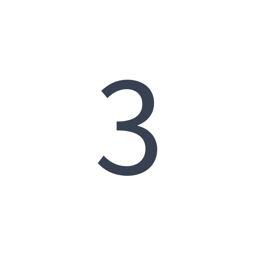 「3」のゴシック体の画像
