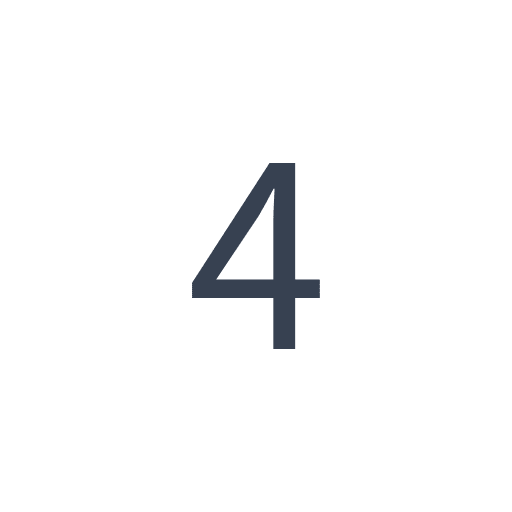 「4」のゴシック体の画像
