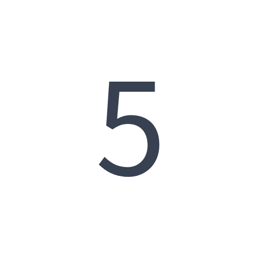 「5」のゴシック体の画像