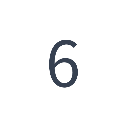 「6」のゴシック体の画像
