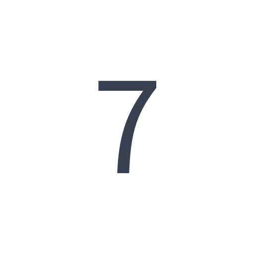 「7」のゴシック体の画像