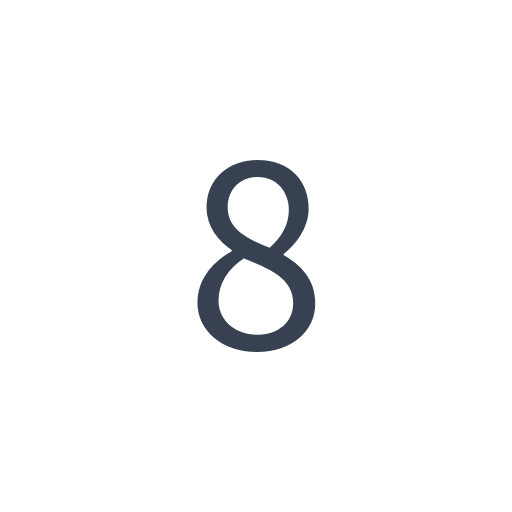 「8」のゴシック体の画像