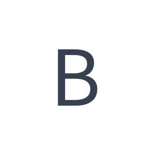 「B」のゴシック体の画像