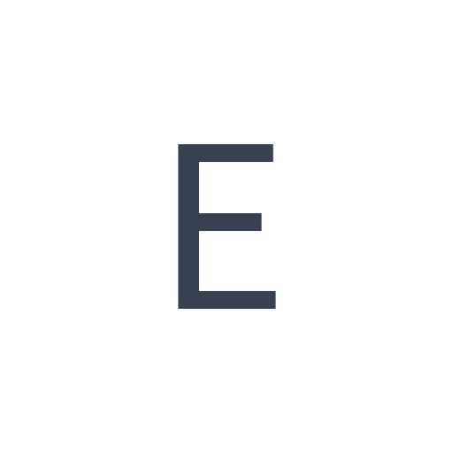 「E」のゴシック体の画像