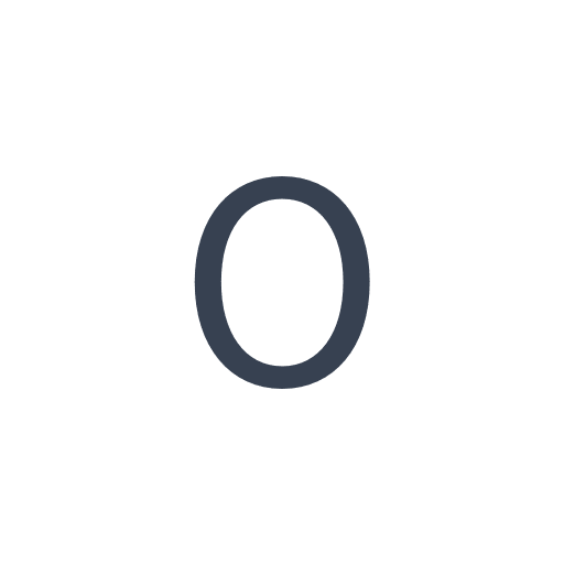 「O」のゴシック体の画像