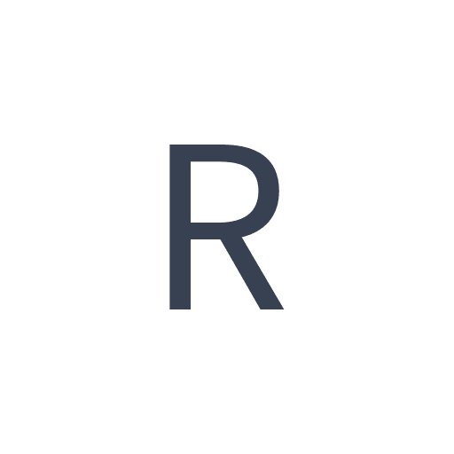 「R」のゴシック体の画像