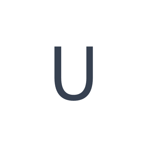 「U」のゴシック体の画像