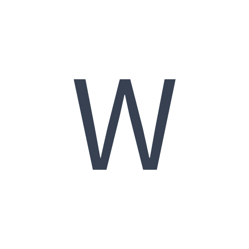 「W」のゴシック体の画像