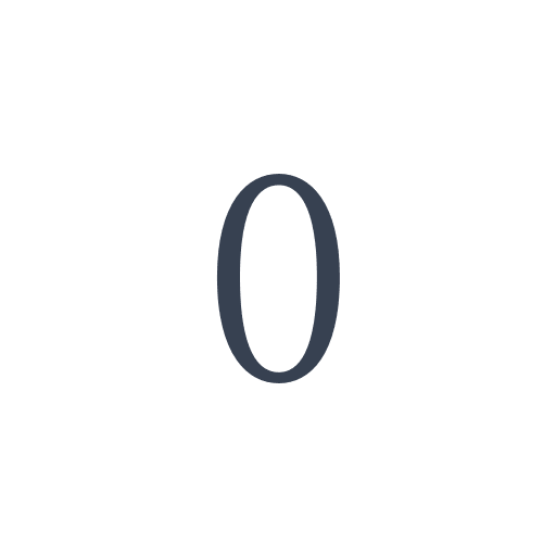 「0」の明朝体の画像
