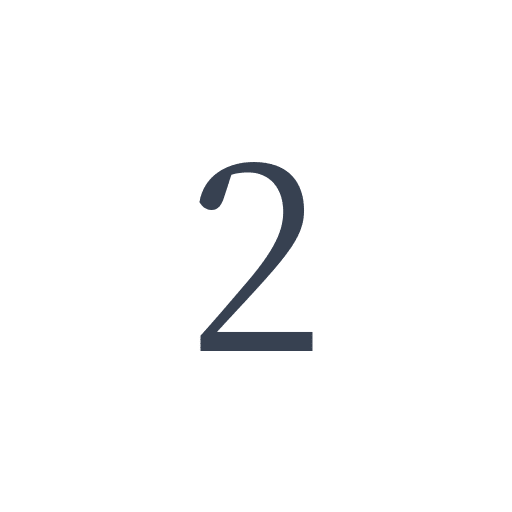 「2」の明朝体の画像