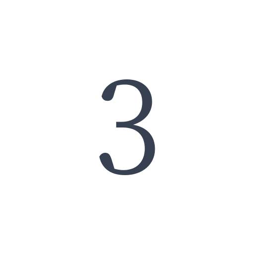 「3」の明朝体の画像