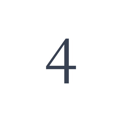 「4」の明朝体の画像