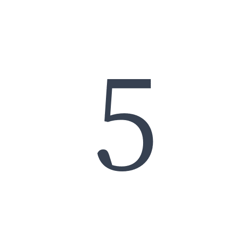「5」の明朝体の画像