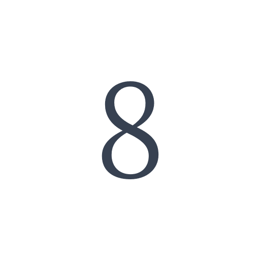 「8」の明朝体の画像
