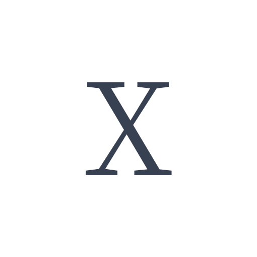 「X」の明朝体の画像
