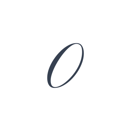 「0」の筆記体の画像