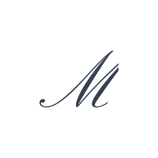 「M」の筆記体の画像
