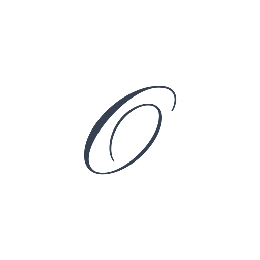 「O」の筆記体の画像