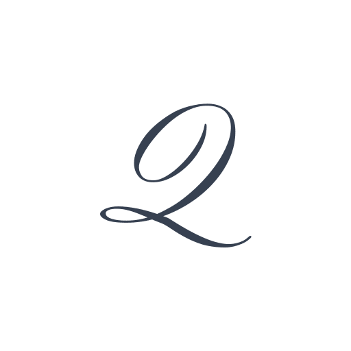 「Q」の筆記体の画像