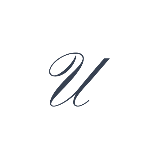 「U」の筆記体の画像