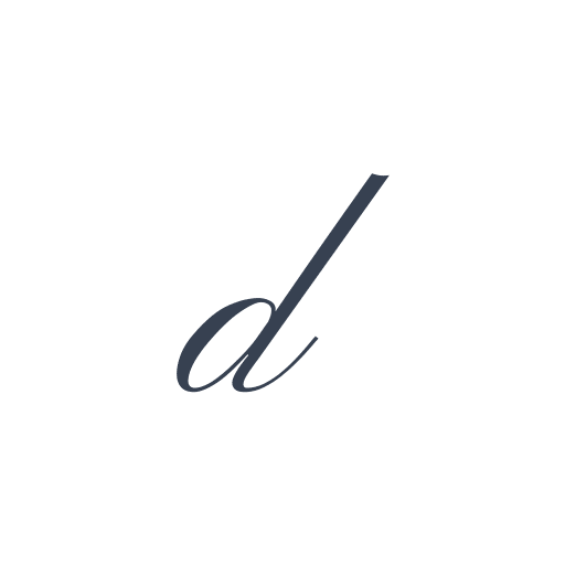 「d」の筆記体の画像
