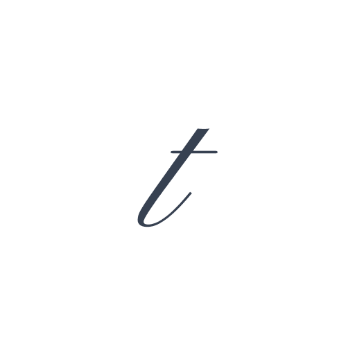 「t」の筆記体の画像