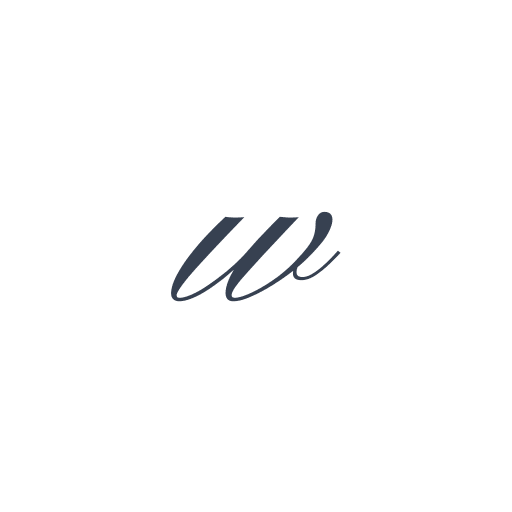 「w」の筆記体の画像